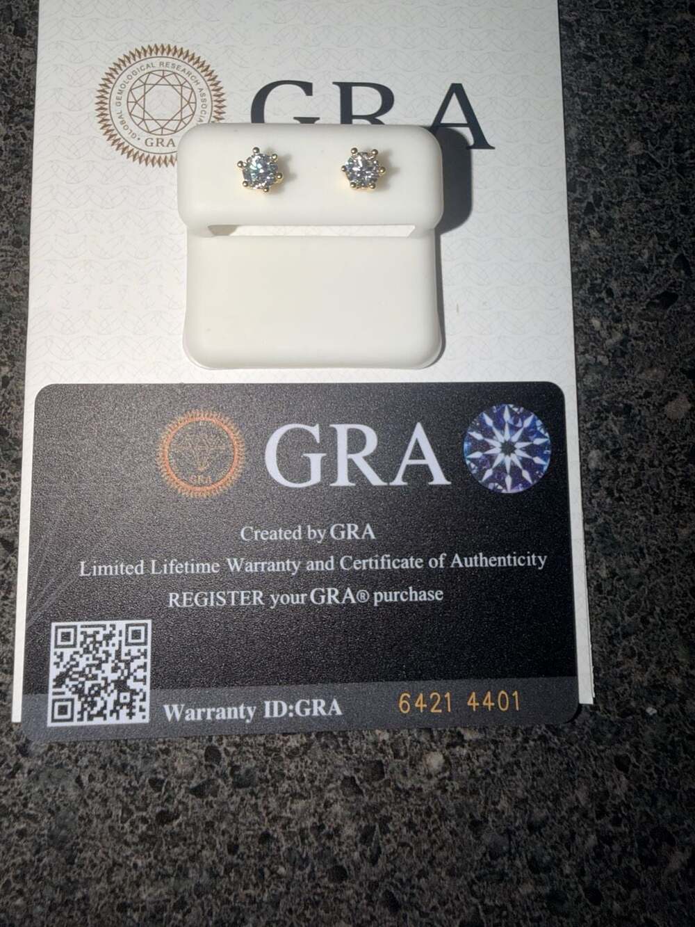 GRA Certified Moissanite Stud Earrings